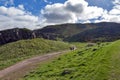 A hillwalking route up to ArthurÃ¢â¬â¢s Seat, the highest point in Edinburgh located at Holyrood Park, Scotland, UK